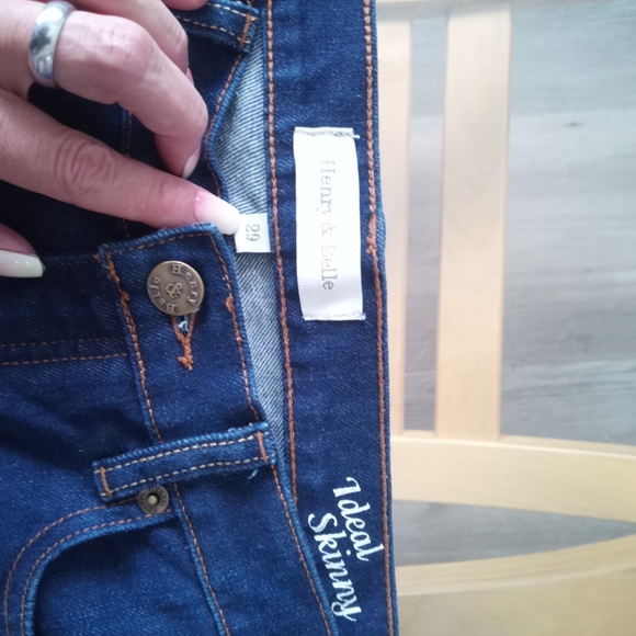Henry & Belle Dark Blue Skinny Jeans - Picture 2 of 3